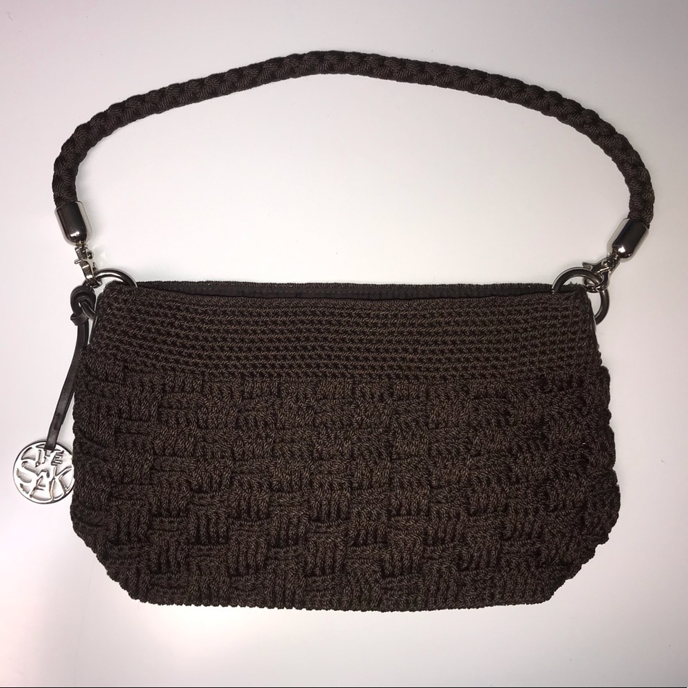 The Sak crochet chocolate purse